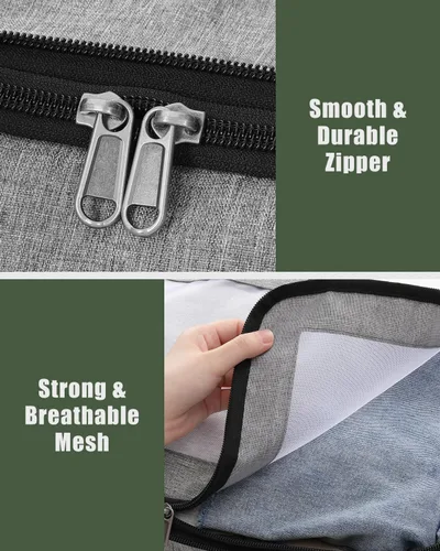 Vista 7 de SOLEDI Juego de 7 cubos de compresión para artículos esenciales de viaje, bolsas organizadoras de equipaje, incluye organizador de cables, bolsa