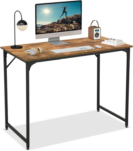 Vista 8 de Escritorio para computadora de 39 pulgadas, escritorio pequeño de estilo moderno y simple, mesa de computadora, escritorio de estudio, escritorio