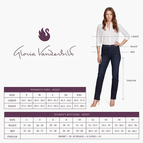 Vista 4 de Gloria Vanderbilt Amanda Pantalón de jeans clásico cónico y de talle alto para mujer