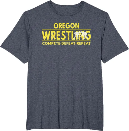 Vista 78 de Oregon Wrestling - Camiseta para competir, derrota, repetir