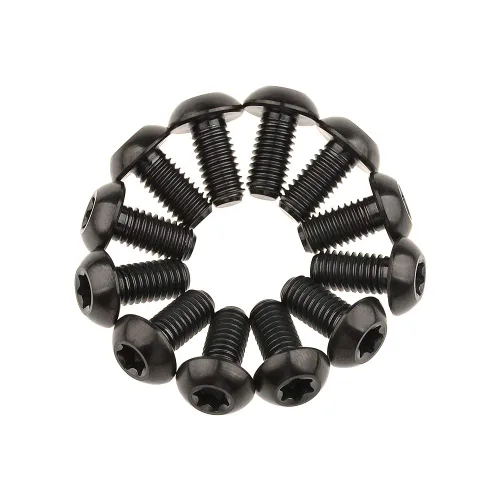 Vista 3 de Tornillos de titanio Torx M5x10 Freno de disco de bicicleta (negro)