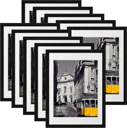 Vista 113 de eletecpro Juego de 5 marcos de fotos de 8 x 10 pulgadas, collage de fotos, decoración de pared, fotos de 5 x 7 con paspartú o de 8 x 10 pulgadas sin