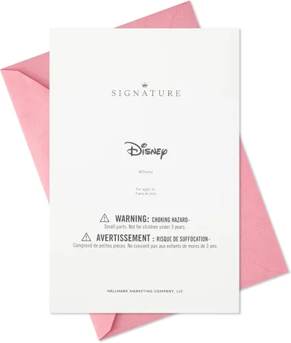 Vista 7 de Hallmark Tarjeta de cumpleaños de princesa Disney con calcomanías (belle, ariel, jazmín, cenicienta)