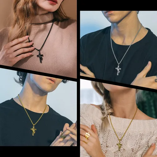 Vista 15 de Richsteel Collar de urna para cenizas, joyería de cremación, colgante de recuerdo conmemorativo con cadena