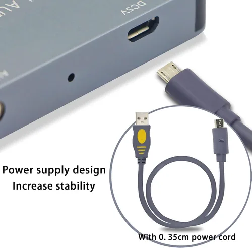 Vista 6 de GINTOOYUN Extractor de audio HDMI 4K, HDMI a HDMI y divisor de audio, video HD a convertidor de audio de 0.138 in, compatible con HDMI 4K, 3D, HDM