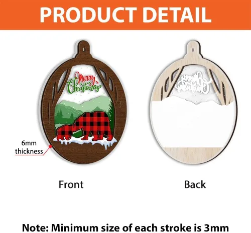 Vista 5 de LOVELYPOD Adorno Personalizado de Perro Affenpinscher, Adornos de Navidad Affenpinscher Regalo para Amante de Perros, Adorno de Navidad Colgante