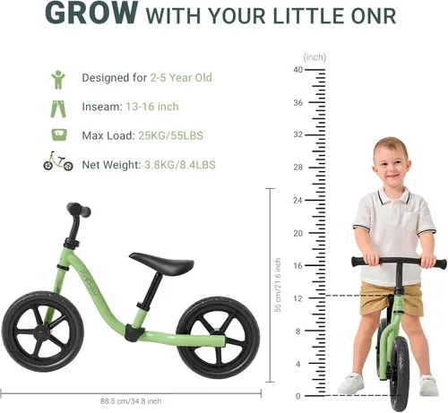 Vista 2 de Bicicleta de equilibrio de 12" verde