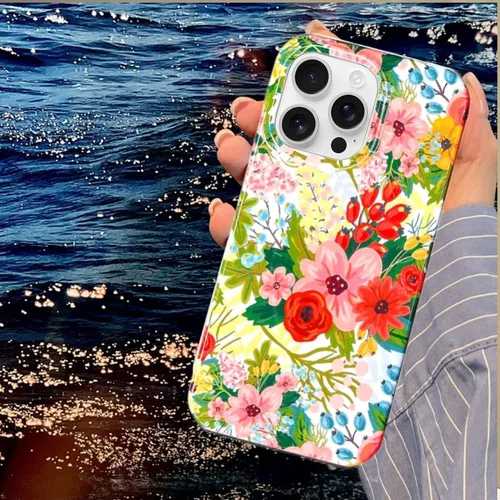 Vista 9 de J.west Funda para iPhone 14 Pro Max de 6.7 pulgadas, diseño moderno de ramo de flores botánicas con estampado de flores botánicas de jardín