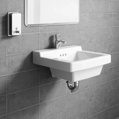 Vista 2 de American Standard 1340109.002 Grifo dosificador de grifo pilar con caño extendido, 1.0 GPM, cromo pulido