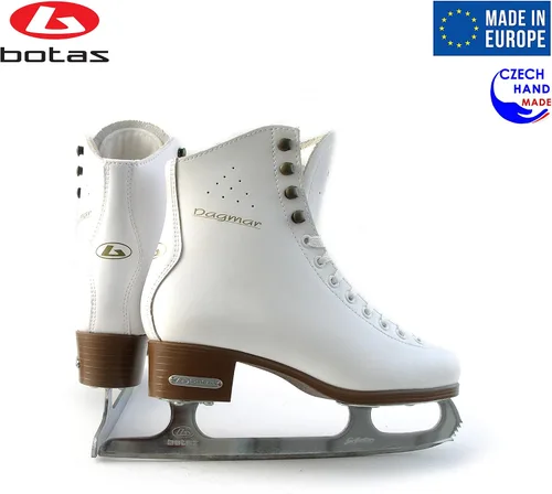 Vista 5 de Botas - Modelos 325, 829, 326 / Fabricado en Europa (República Checa) / Patines de hielo para mujeres, niñas, niños/cuchillas Sabrina/Color blanco