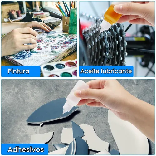 Vista 6 de Adecco - Botella aplicadora de punta de precisión, botellas aplicadoras de pegamento, 50 botellas aplicadoras de punta de precisión de 0.5 onzas