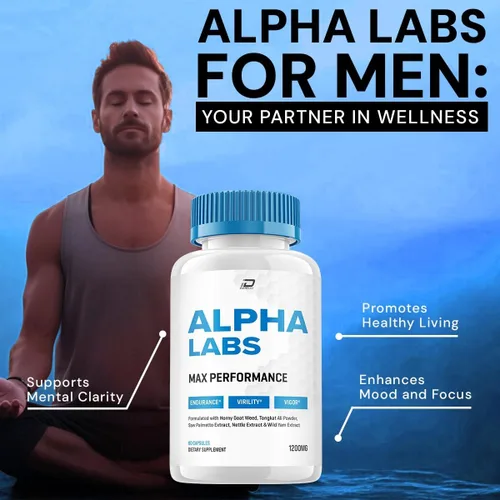 Vista 4 de Alpha Labs - Cápsulas para hombres, píldoras de complejo vitamínico AlphaLabs, fórmula oficial de Alpha Labs, suplemento dietético LabsAlpha