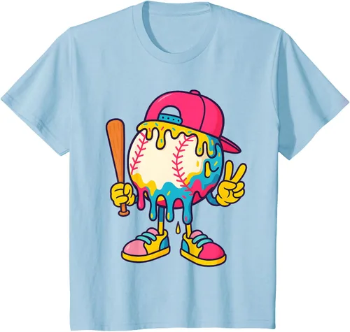 Vista 8 de Camiseta de béisbol Ice Cream Drip Youth Back To School Baseball Stuff
