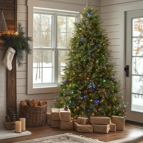 Vista 6 de National Tree Company Árbol de Navidad artificial preiluminado de abeto