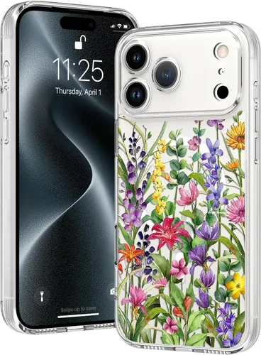 Vista 20 de OOK Magnetic for iPhone 17 Case Clear Pretty Flower Girls Women [Not Yellowing][Screen Protector] [ MagSafe Compatible] with Full Camera Lens