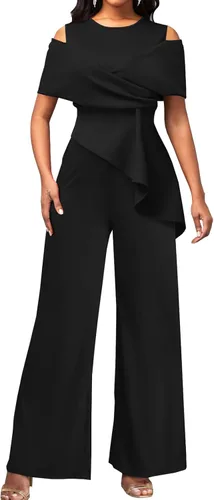 Vista 3 de MOJICK Jumpsuits for Women Elegant Long Sleeve Straight Long Pants Party Clubwear Rompers