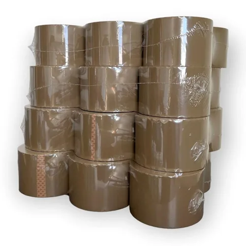 Vista 2 de Cinta de embalaje de color marrón resistente, 24 rollos de 3 pulgadas x 110 yardas por rollo de cinta de sellado de cartón para embalaje de envío