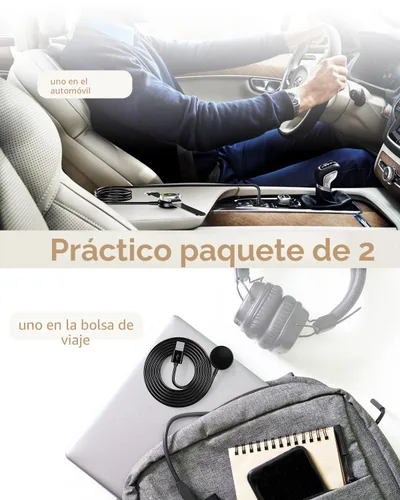 Vista 7 de Paquete de 2 cargadores de reloj Samsung Galaxy de 5 pies para reloj 8/8 Negro