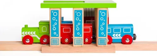 Vista 10 de Bigjigs Rail Arandela de tren de madera: otras marcas principales de rieles de madera son compatibles