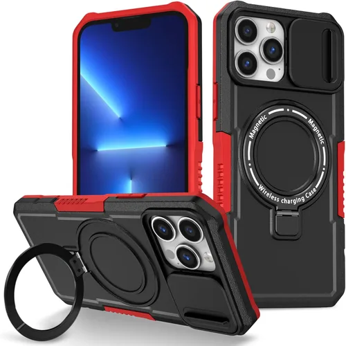 Vista 92 de Funda magnética para iPhone 11, soporte de anillo con ventana corrediza, funda protectora mate a prueba de golpes para iPhone 11 6.1, fundas