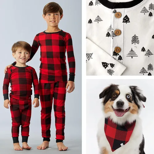 Vista 4 de HonestBaby - Pijama familiar navideña de algodón orgánico