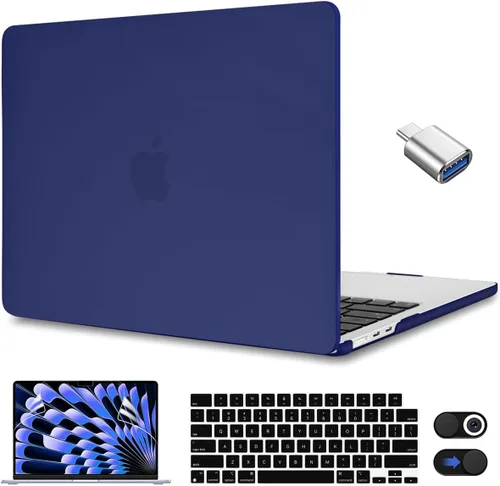 Vista 20 de CISSOOK Funda rosa bebé para MacBook Air de 15 pulgadas lanzamiento 2023 2024 2025, cubierta rígida de plástico rosa tiza con cubierta de teclado