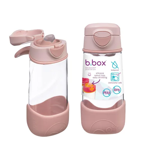 Vista 26 de b.box Sport Spout Kids - Botella de agua para la escuela, botella de agua Azul (Blue Slate)