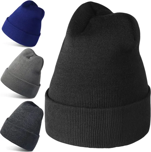Vista 9 de Gorro de punto cálido para hombre y mujer, para invierno, otoño, verano, primavera
