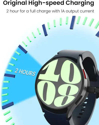 Vista 3 de Cargador de reloj para Samsung Galaxy Watch 8/8 Classic, 7/6/Ultra, 5/5 Pro/4/4/6 Classic/3/Active 2/Active 1, adaptador y cable de carga rápida