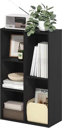 Vista 35 de Furinno PASIR - Estantería de libros de 2 niveles, estantería moderna de 9 x 12 x 21, estanterías abiertas para sala de estar, dormitorio, oficina