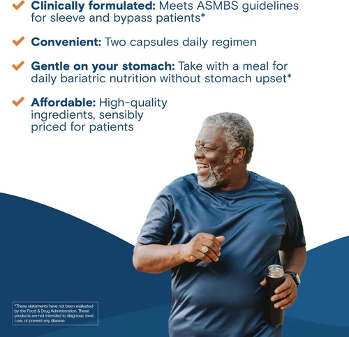 Vista 5 de Bariatric Fusion Multivitamínico bariátrico sin hierro Pacientes post cirugía bariátrica Vitamina bariátrica sin hierro para bypass gástrico