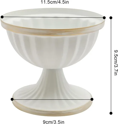 Vista 7 de Mini macetas blancas para arreglos florales, 10 piezas para centro de mesa, mesa de boda de 3.7 pulgadas, florero de urna, decoración de maceta