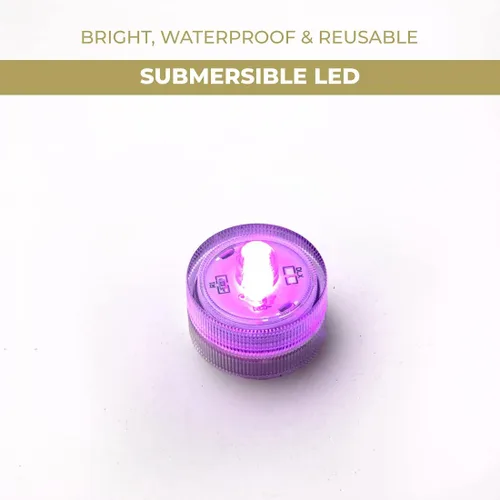 Vista 5 de LumaBase 68512 Luces LED sumergibles a pilas, color rosa