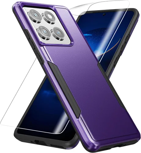 Vista 9 de Funda para Moto G 5G 2022, con protector de pantalla [prueba de caídas de grado militar], funda protectora resistente de servicio pesado robusto a