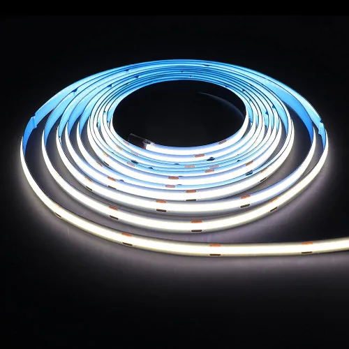 Vista 12 de Tira de luz LED COB flexible, 0.5m/1.6ft Bendable COB LED cuerda luces DC 5V 320 LEDs/m blanco cálido 3000K no impermeable USB cinta luces