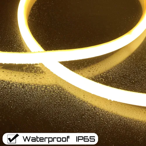 Vista 2 de Russell Decor Cuerda de luces LED de neón flexible (blanco cálido, 100 pies) For Christmas Weeding party Flexible and Waterproof