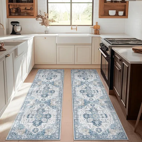 Vista 75 de jinchan Alfombra de Área 2x3 pies Alfombra Vintage de Entrada Lavable Bohemia Tapete Interior para Puerta Medallón Floral Tapete Pequeño para Puerta