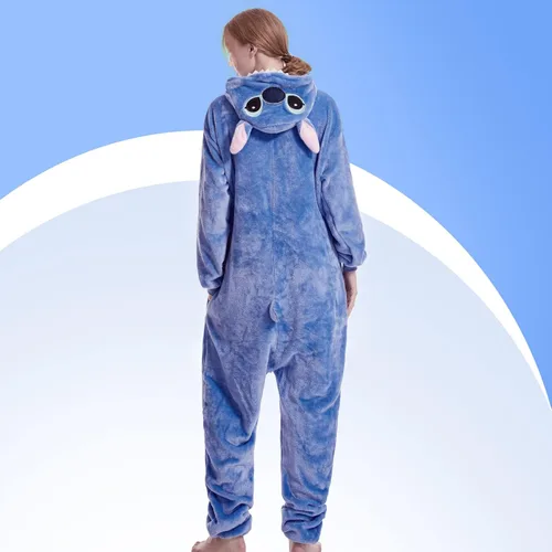 Vista 3 de Folisof Onesies Pajamas Unisex Adult Novelty One-Piece Cosplay Animal Sleepwear Homewear Halloween Costume for Women Men