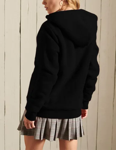 Vista 5 de Yeokou - Sudadera de invierno con capucha para mujer con cierre forro de Sherpa