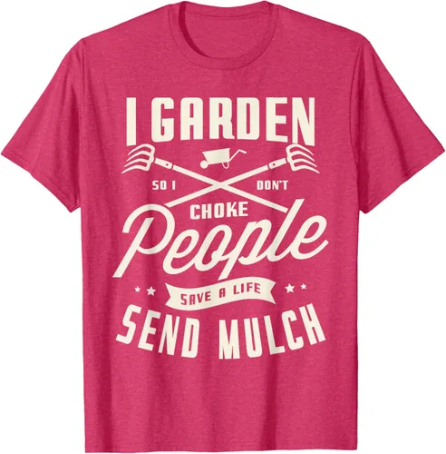Vista 20 de I garden so I don't choke People save Life spend mulch T-Shirt, Negro