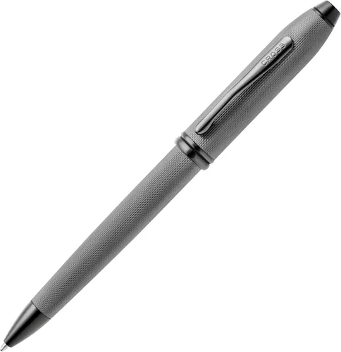Vista 5 de Cross Townsend Lustrous - Bolígrafo de punta redonda, color cromado, Micro moleteado negro