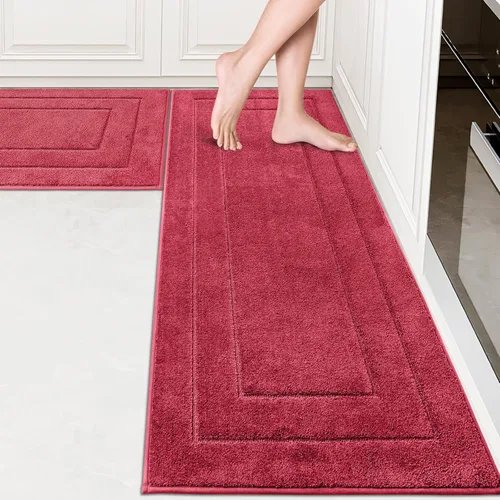 Vista 53 de PURRUGS Alfombra de cocina lavable a máquina, de 24 x 35.5 pulgadas, antideslizantes, antideslizantes, tapetes de pie suaves y superabsorbentes