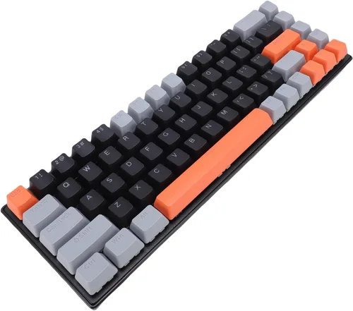 Vista 9 de Jectse RGB Gaming Keyboard, 60 Percent Keyboard Wired Mechanical with Blue Switch, Ergonomic Computer for Laptop PC Gaming (Orange Gray Black)