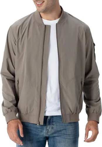 Vista 13 de Rdruko Chaqueta Bomber Ligera para Hombre Cazadora Cortavientos Casual Elegante a la Moda