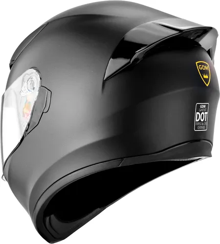 Vista 3 de Casco de motocicleta Bluetooth, negro mate