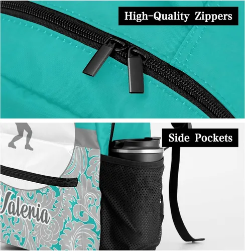 Vista 6 de Personalizado Nombre Personalizado Jugador de Softbol Unisex Mochila para Niños Niños Personal de Oficina Diario, personalizado 3, Mochilas Daypack