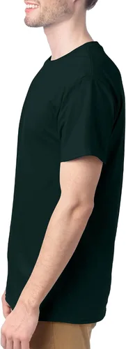 Vista 4 de Hanes Essentials Paquete de camisetas para hombre, camisetas de algodón con cuello redondo, 4o6unidades