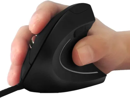 Vista 5 de Ai5G Ratón vertical con cable ajustable DPI portátil Computadora de escritorio Ratones ópticos (para mano derecha)