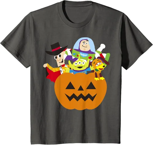 Vista 30 de Disney Pixar Toy Story - Camiseta de calabaza de Halloween, Negro