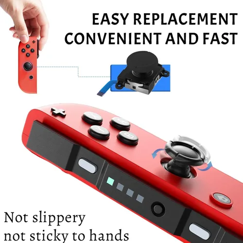 Vista 2 de Joycon Joystick de repuesto 3D para Joycon, kit de reparación izquierdoderecho para Nintendo Switch Joycon Controller Joycon y consola Switch Lite